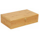 Набор массажных камней из базальта в коробке из бамбука (60 шт.) НК-3Б